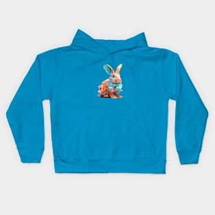 3D Paper Bunny Kids Hoodie